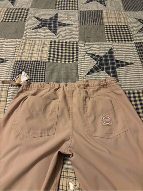 Women’s koi scrub pants  Sandstone  tan color Cargo nurse Pants medium